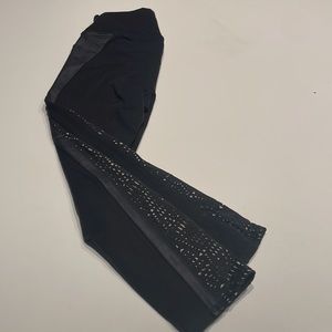 W Black XS Aloyoga mixed media Tights